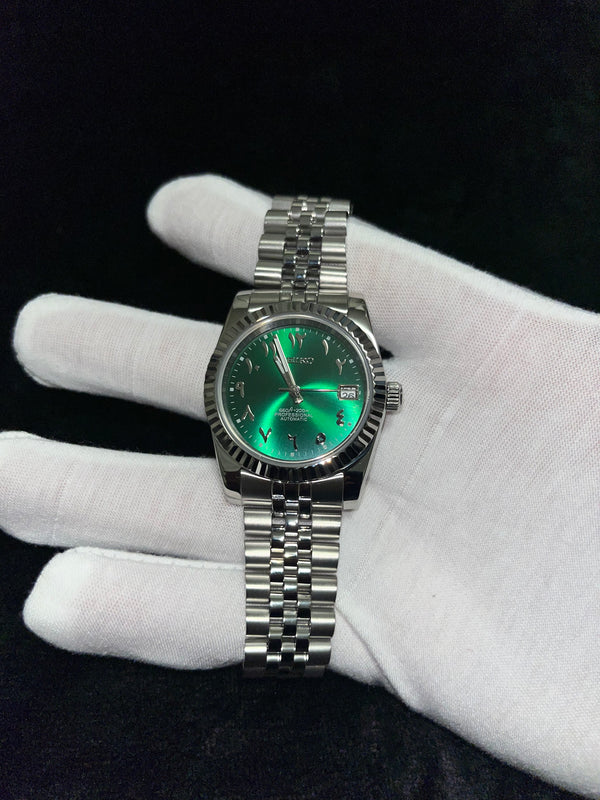 Emerald Green - Arabic Seiko dial - SeyaWatches