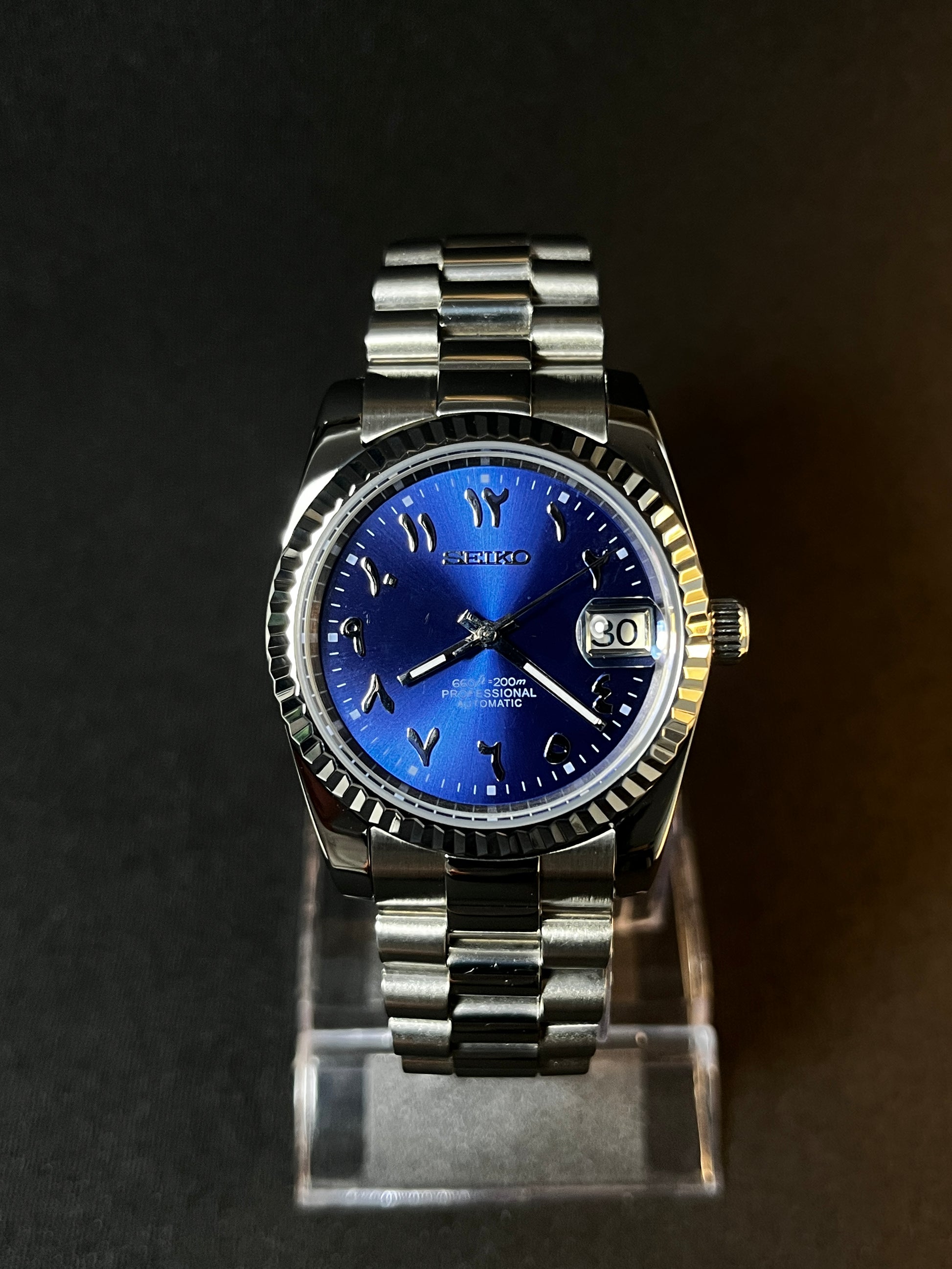 Midnight Purple - Arabic Seiko Dial - SeyaWatches
