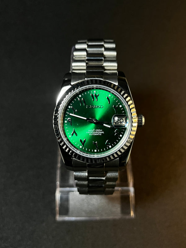 Emerald Green - Arabic Seiko dial - SeyaWatches
