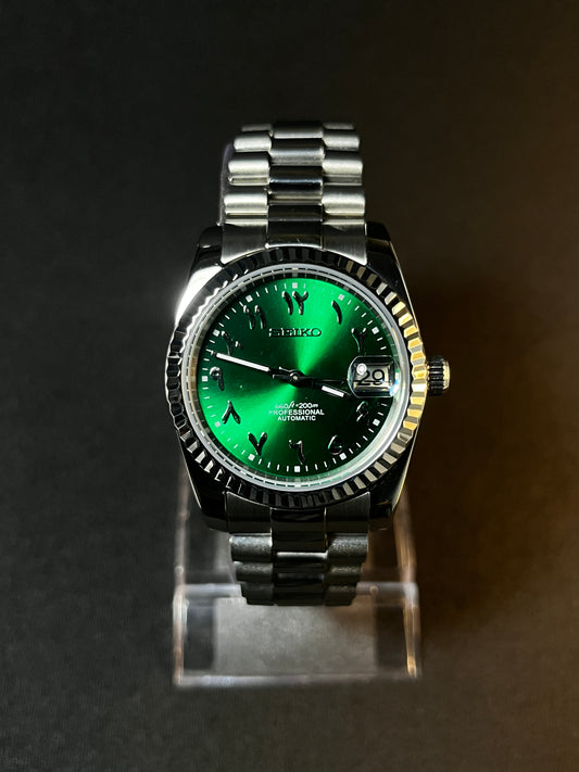 Emerald Green - Arabic Seiko dial - SeyaWatches