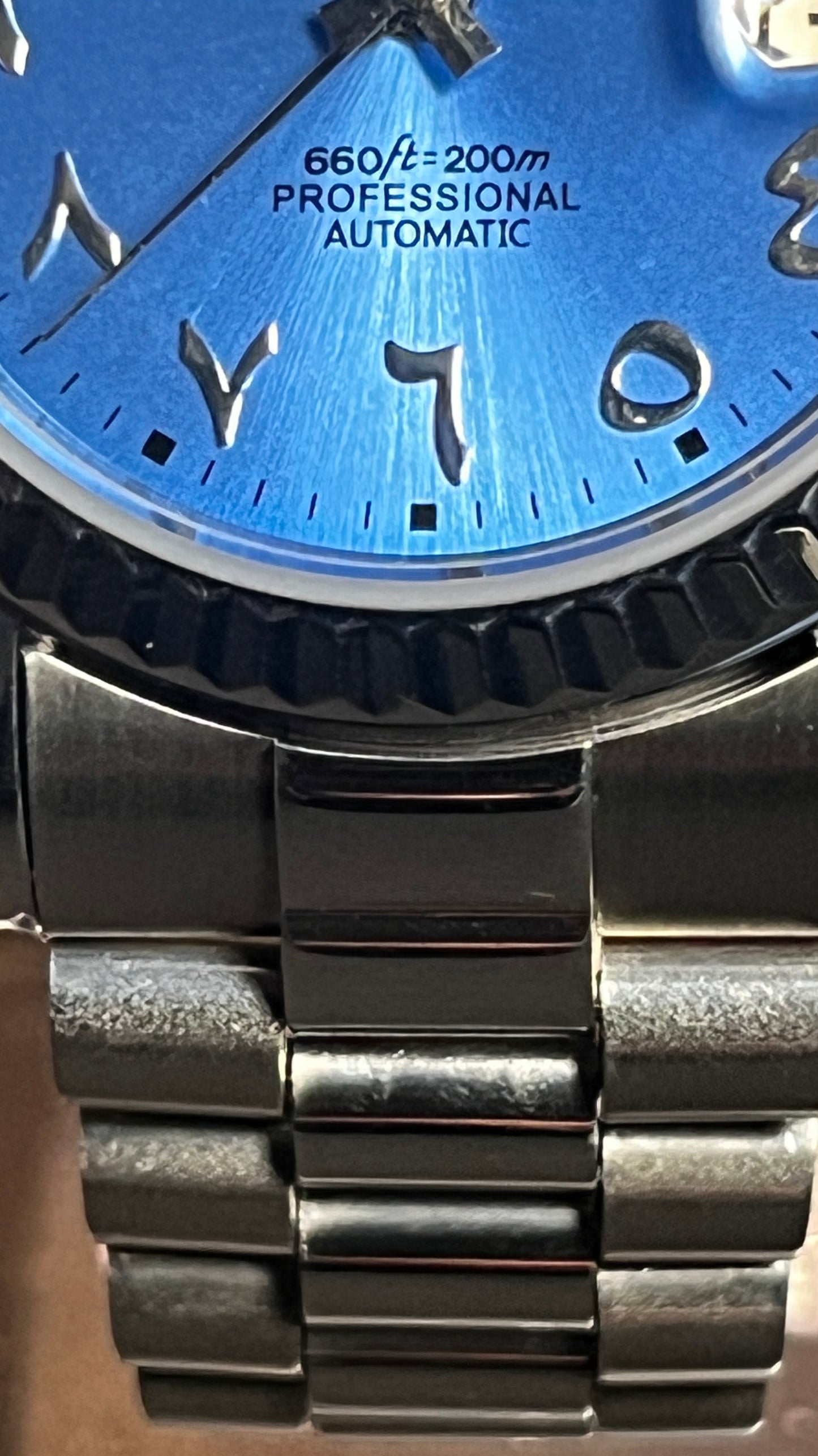 Baby Blue Date-just Seiko Mod - SeyaWatches