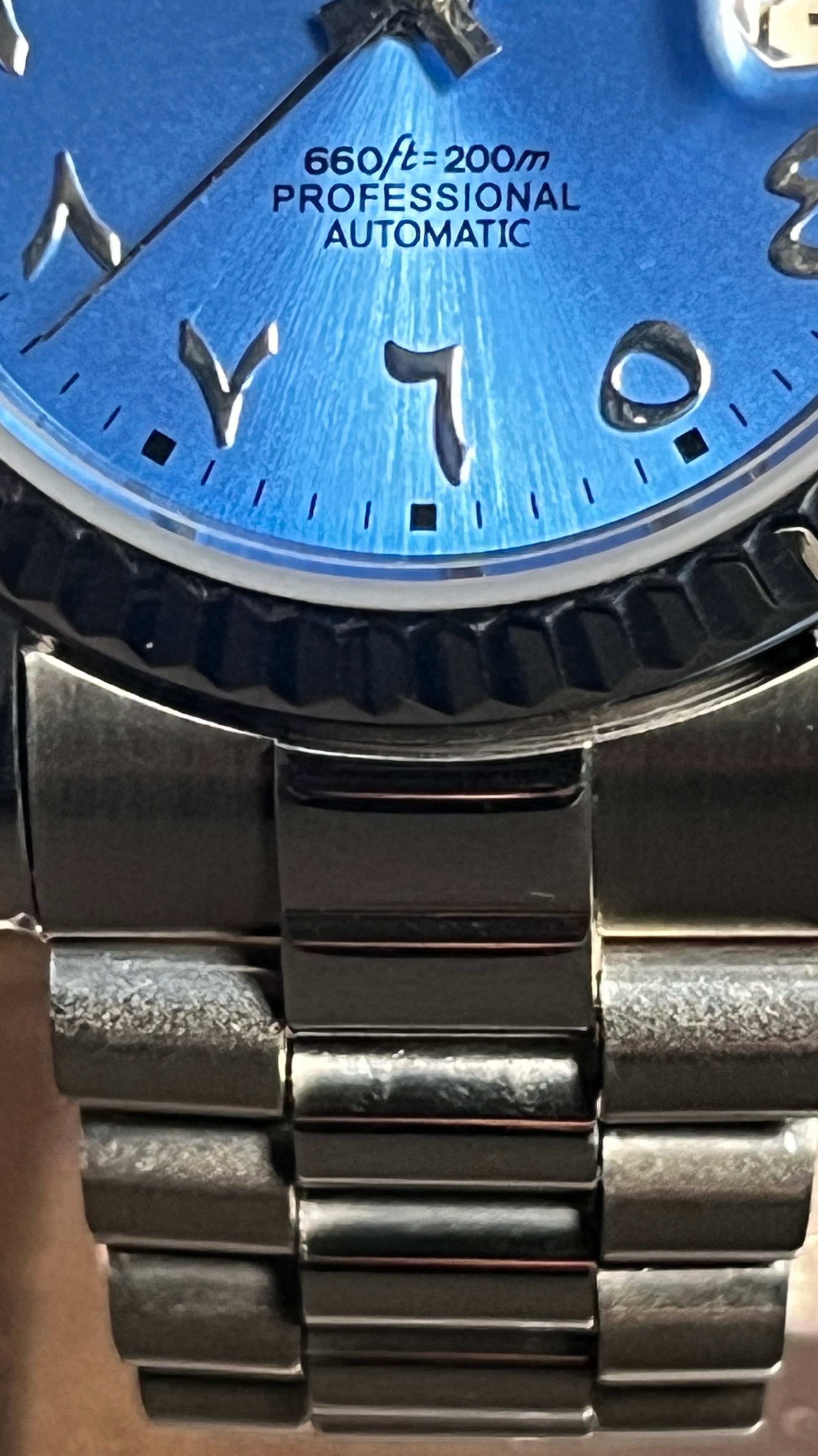 Baby Blue Date-just Seiko Mod - SeyaWatches